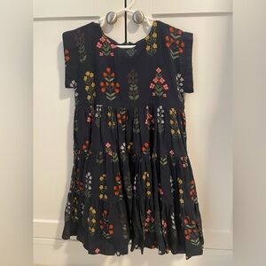 Pink Chicken Floral Navy Girl’s  Dress